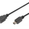 USB-A to Mini-B cable 3 m USB 2.0, Black,  DIGITUS