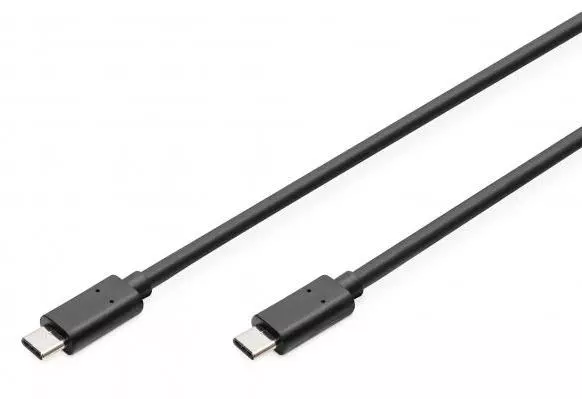 USB-C to USB-C cable 1 m 15W, USB 2.0, Black DIGITUS