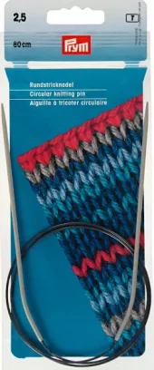 Prym Rundpinne Alu Pearl Grey - 2,5 - 80cm