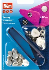 Prym Trykknapper Jersey 12mm 6stk - Hvit