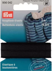 Prym Knappehullstrikk 18mm 1m - Sort