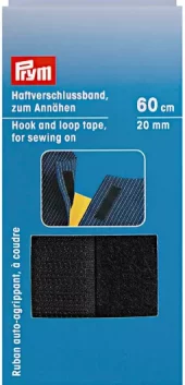 Prym Borrelås for sying - Sort Loop - 20mm x 60cm