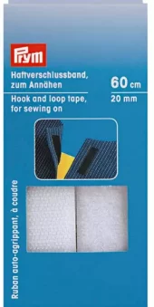 Prym Borrelås for sying - Hvit Loop - 20mm x 60cm