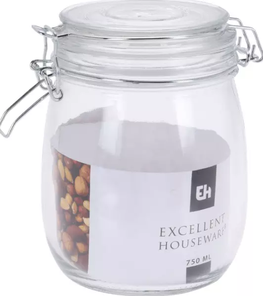 Glass krukke tett lokk , 750ml
