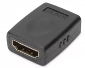 HDMI Adapter, Type A F-F, UHD 4K 60Hz, black, DIGITUS