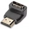 HDMI-adapter, type A, 90ø vinklet M-F, UHD 4K 60Hz
