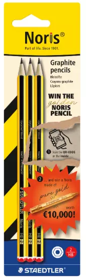 STAEDTLER Blyant Noris HB Golden Pencil blistr (3)