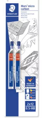 Blyantmine STAEDTLER 0,5mm HB (2x12)