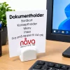 Dokumentholder hvit med klype