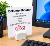 Dokumentholder hvit med klype