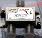 Triax 2-veis signalsplitter med F-kontakt