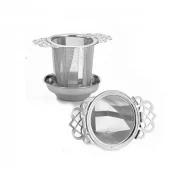 Tesil med fat "Blomst"