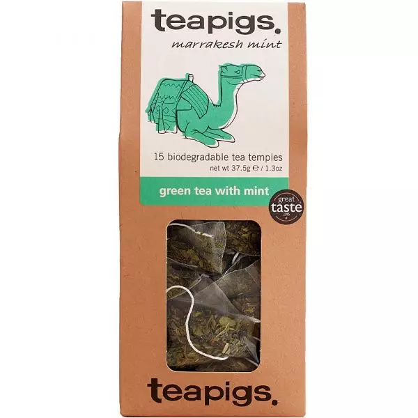 Green tea with mint ~ teapigs, teapigs grønn te