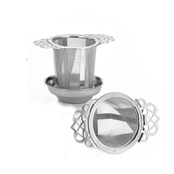 Tesil med fat "Blomst"