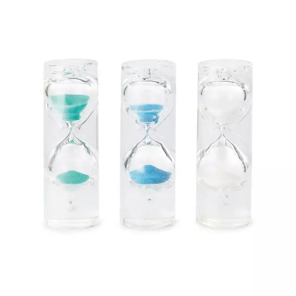 Timeglass hvit, 1,5 minutt