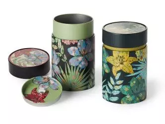 Teboks "Rustic Flower", rød