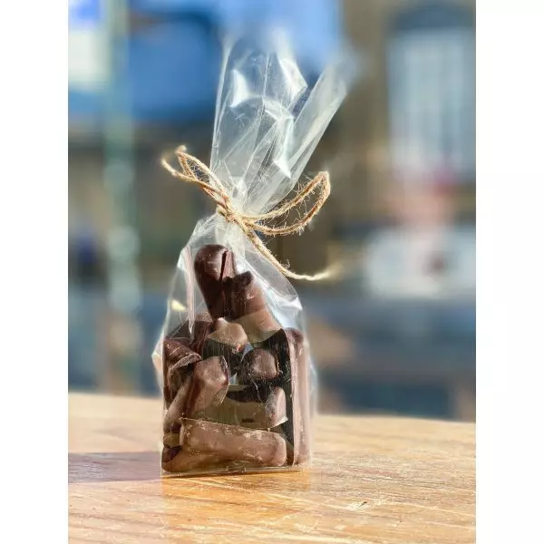 Kandisert ingefær i mørk sjokolade 100 gram