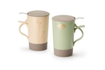 "Nava", kremfarget, Tekopp med sil,