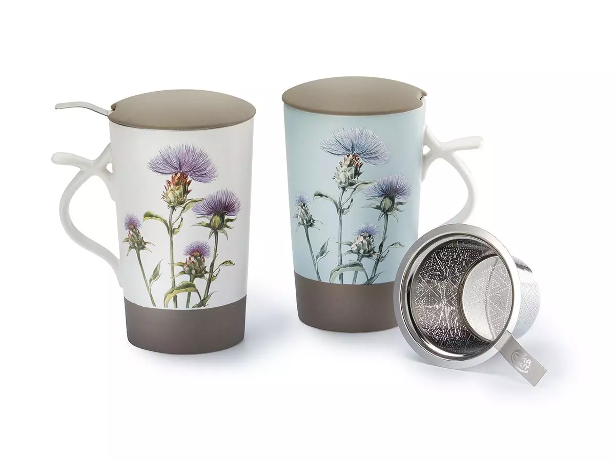 "Cardo", blå, Tekopp med sil.