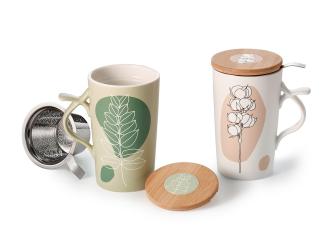 "Medea" rosa - stor kopp med sil og lokk