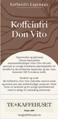 Don Vito koffeinfri Espresso