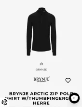 Brynje Arctic zip polo svart