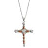 Azura - Crystal Cross Silver Necklace