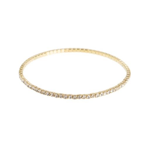 Serena - Crystal Tennis Bracelet - Gold