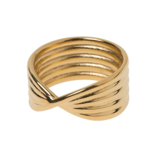 Andie - Dome Chunky Ring Stainless Steel - Gold