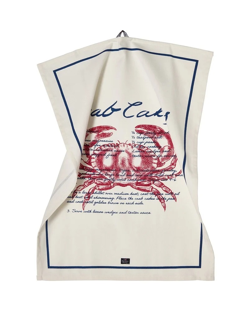 Lexington - Crab Cakes Org Cotton Twill Kitchen Towel