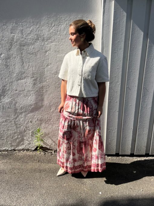 IVY - UTA Oversized Shirt White Punch Needle
