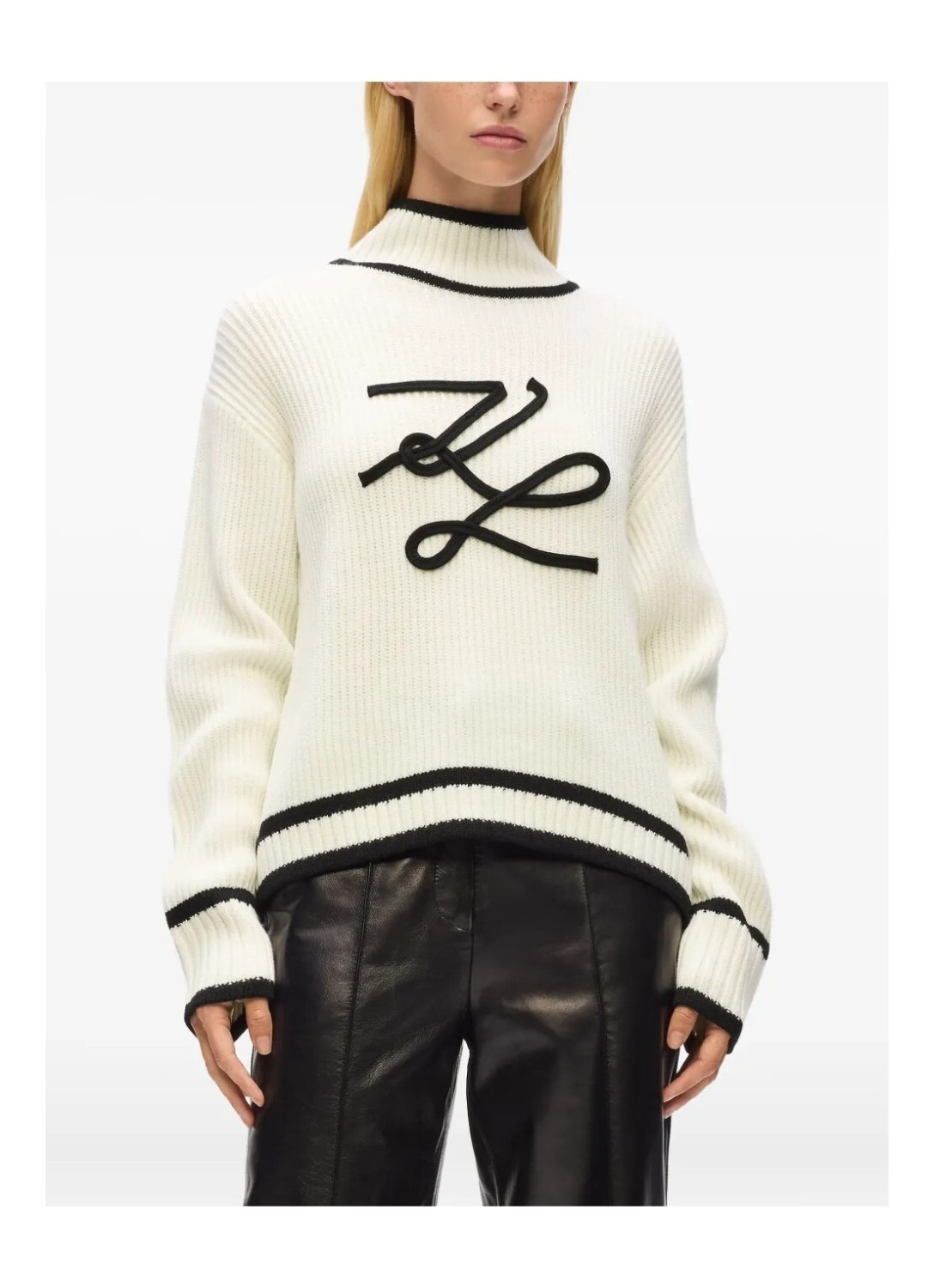 Karl Lagerfeld - Soutache autograph knit