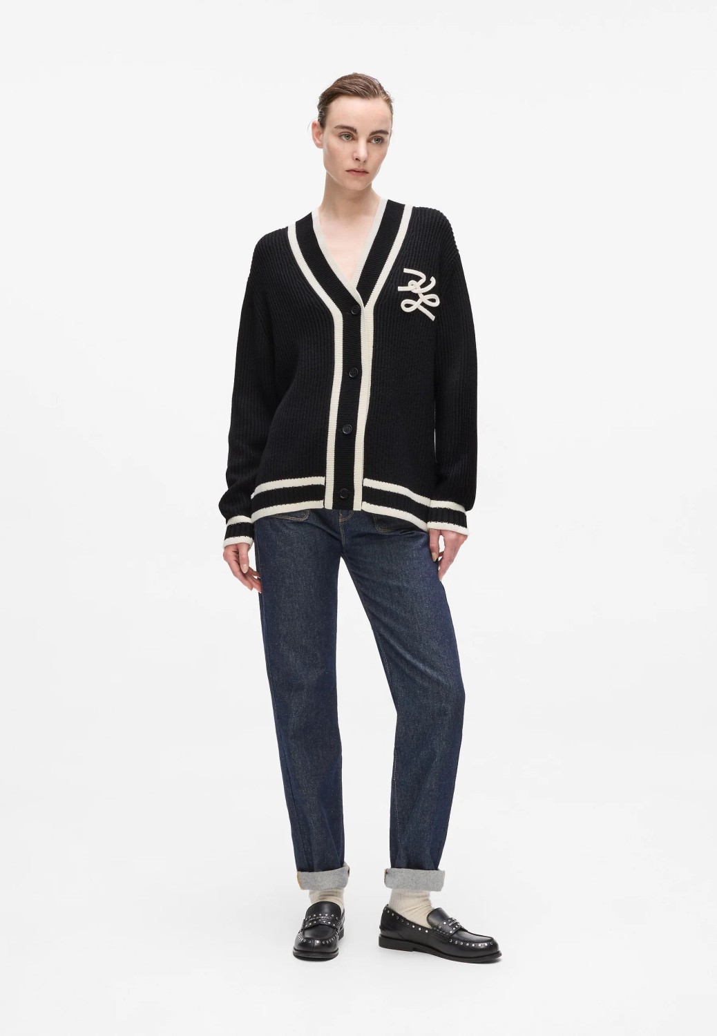 Karl Lagerfeld - Soutache autograph cardigan