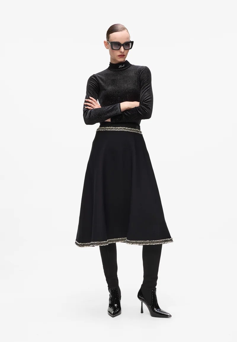 Karl Lagerfeld - Boucle knit skirt