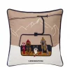 Lexington - Dog Lift Organic Cotton Twill Patch Pillow Cover