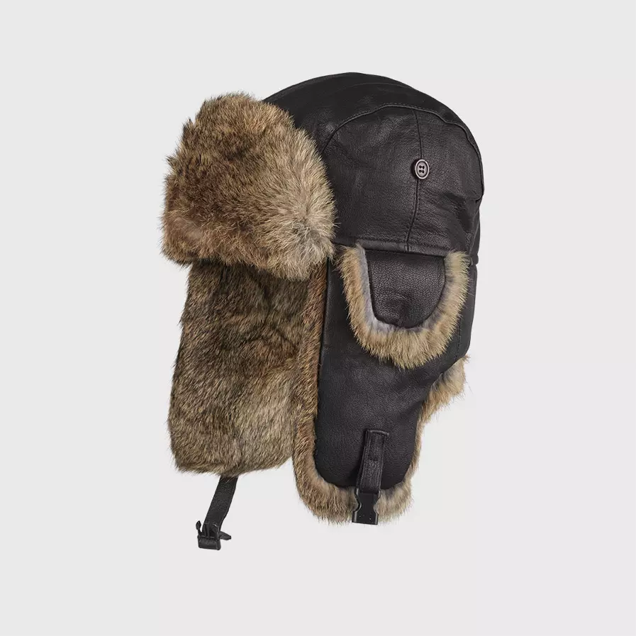 MJM - Trapper w leather/racoon