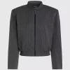KALR LAGERFELD - PINSTRIPE TAILORED BOMBER