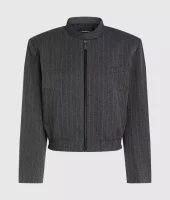 KALR LAGERFELD - PINSTRIPE TAILORED BOMBER