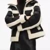 Karl lagerfeld - shearling contrast puffer