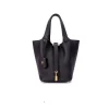 Dark - Leather bucket bag mini