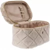 Dark - Faux fur quilted vanity bag large