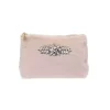 Dark - Faux fur standing pouch crystal