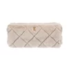 Dark - Faux fur quilted tool pouch
