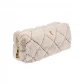 Dark - Faux fur uilted tool pouch small