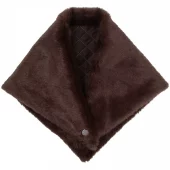 Dark - Faux fur triangle scarf