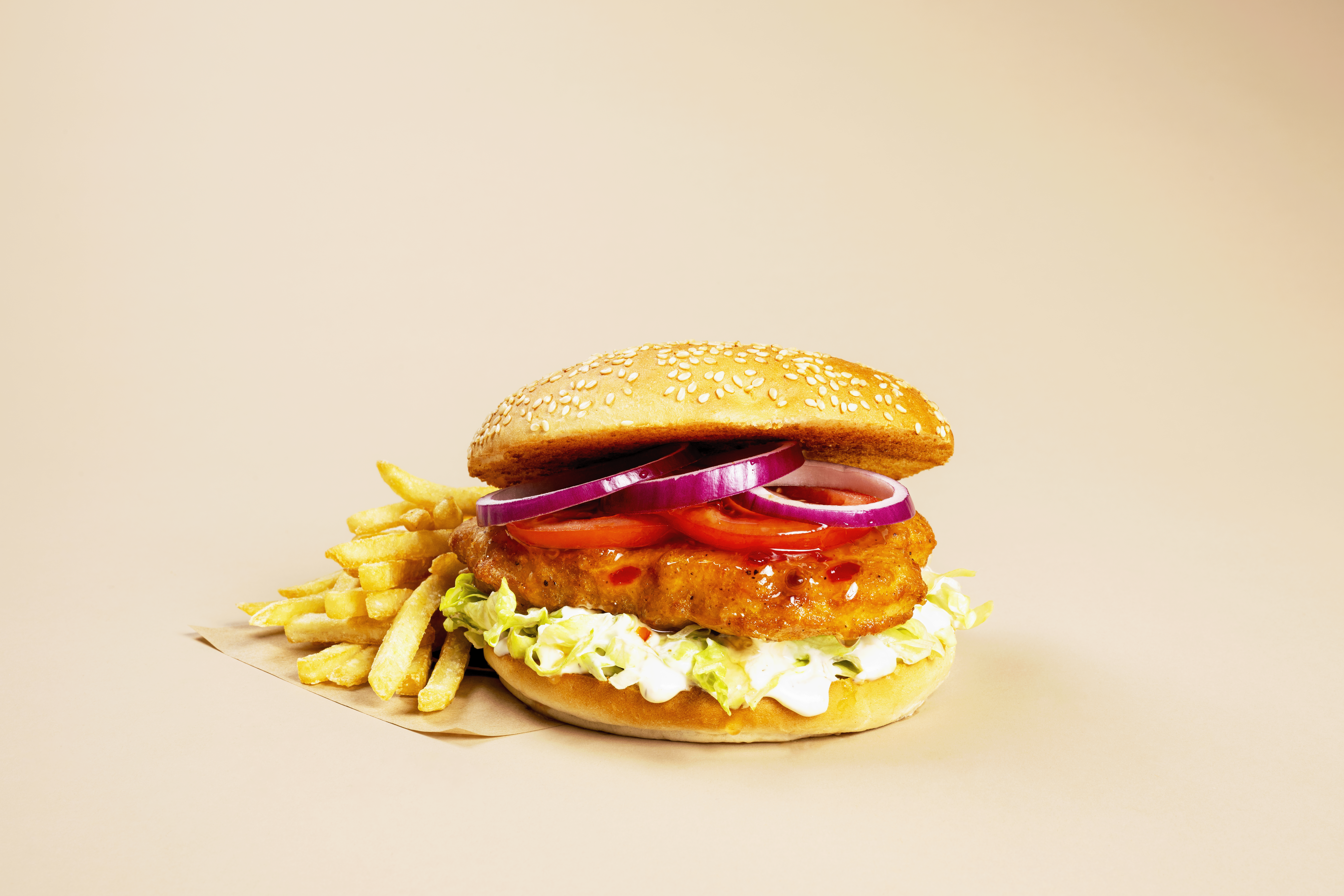 Kyllingburger meny