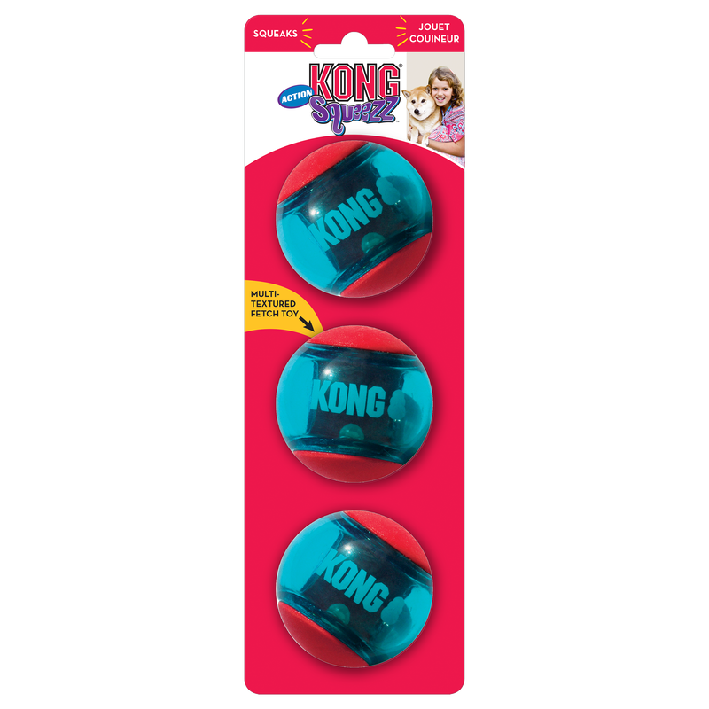 KONG Squeezz Action Red ball M