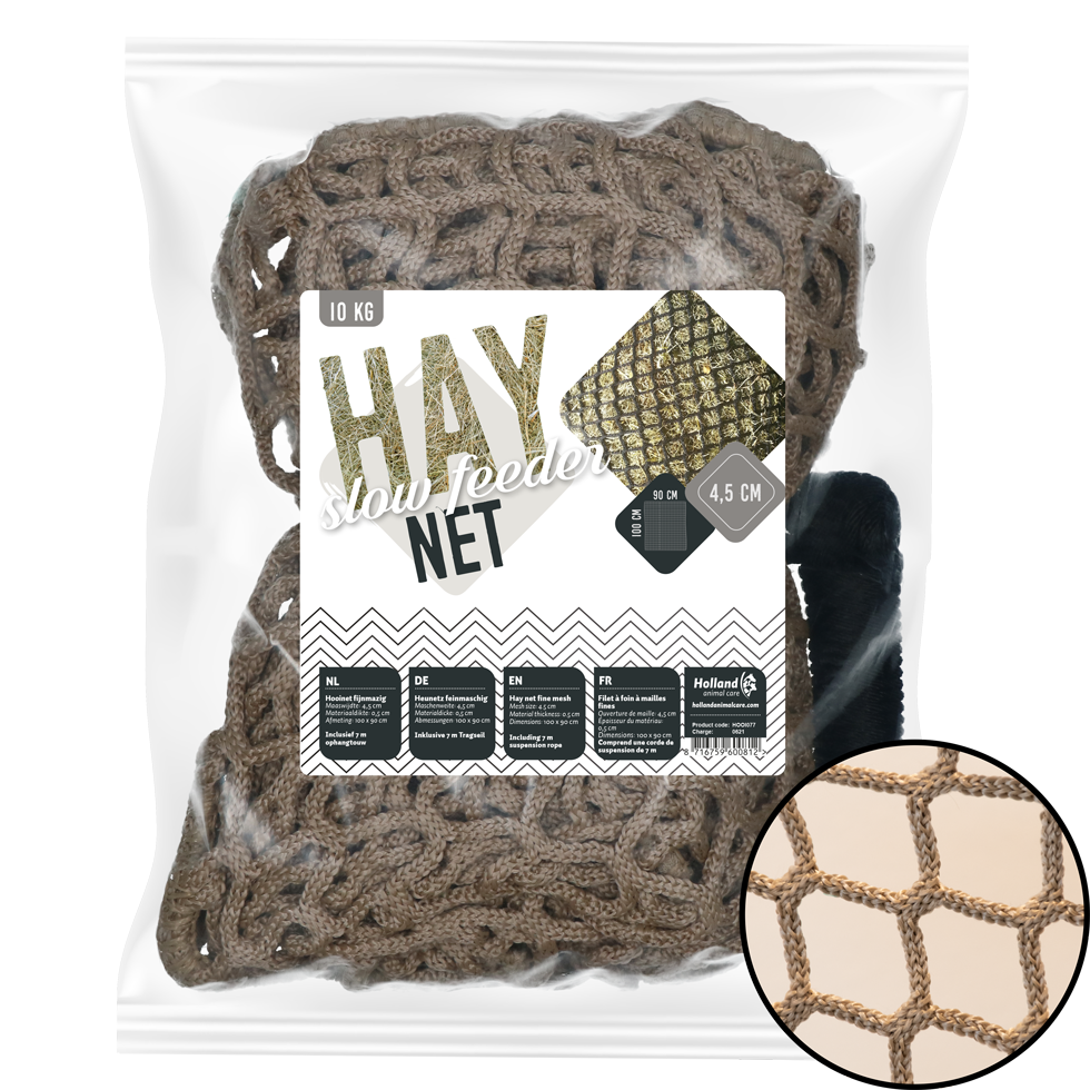 Excellent Horse Hay net Slowfeeder 10 kg (5 mm thick, mesh size 45 mm)