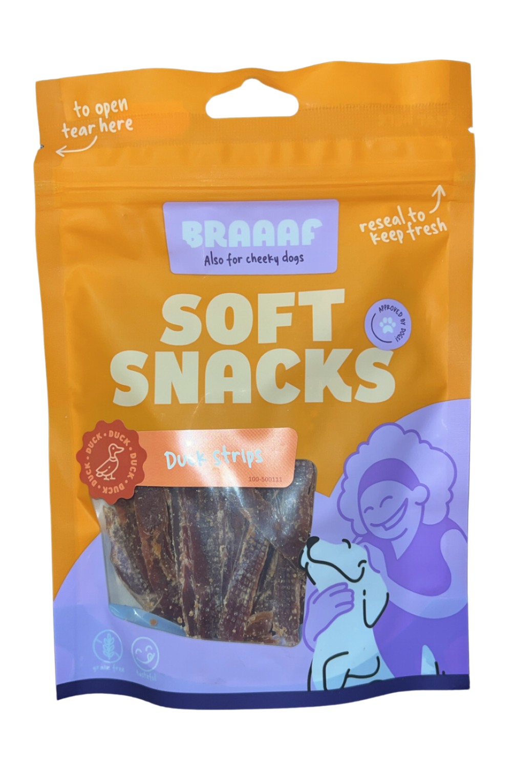 Braaaf Soft Snack Duck Strips 85g