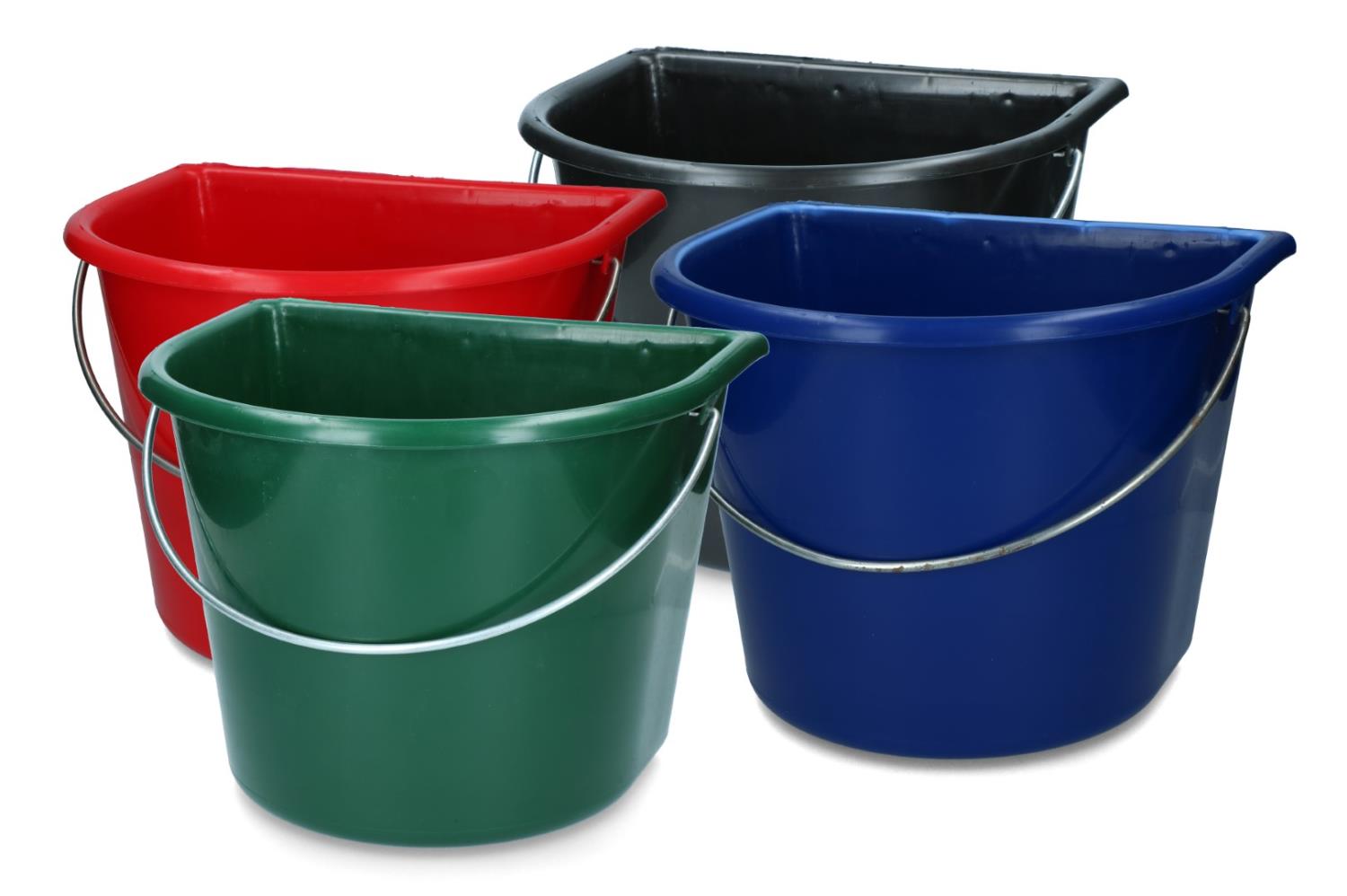 V-Plast Bucket with flat side 15 l  Blå